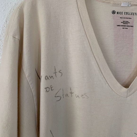 Nice Collective painted stripe & printed text tee - Picture 7 of 9